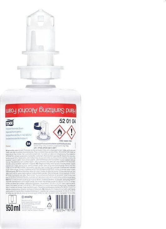 Tork Hånddesinfektion skum S4 950ml 520104 6stk/pak