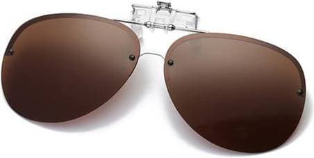Clip-on Pilot Solglasögon - Brun