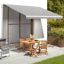 vidaXL Markisväv antracit 4x3 m