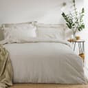 The Linen Yard naturliga Påslakan Gul, Beige, Natur