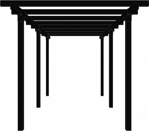 Plus Dobbelt pergola 2 moduler 476x238x226