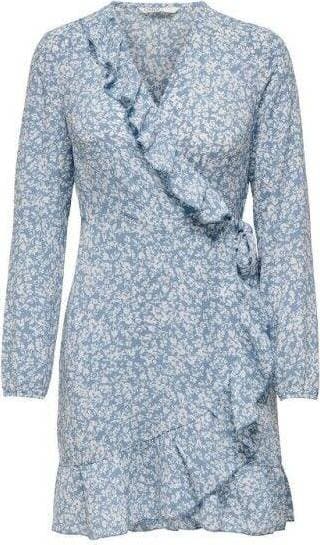 Only Wrap Short Dress - Blue