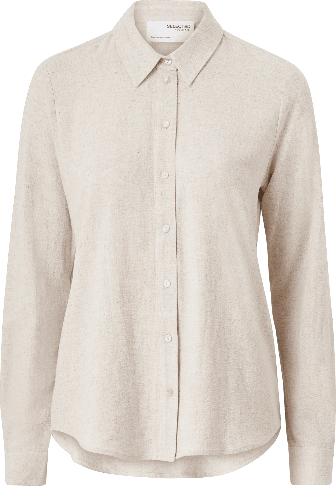 Selected FEMME Skjorta slfViva LS Shirt Grå
