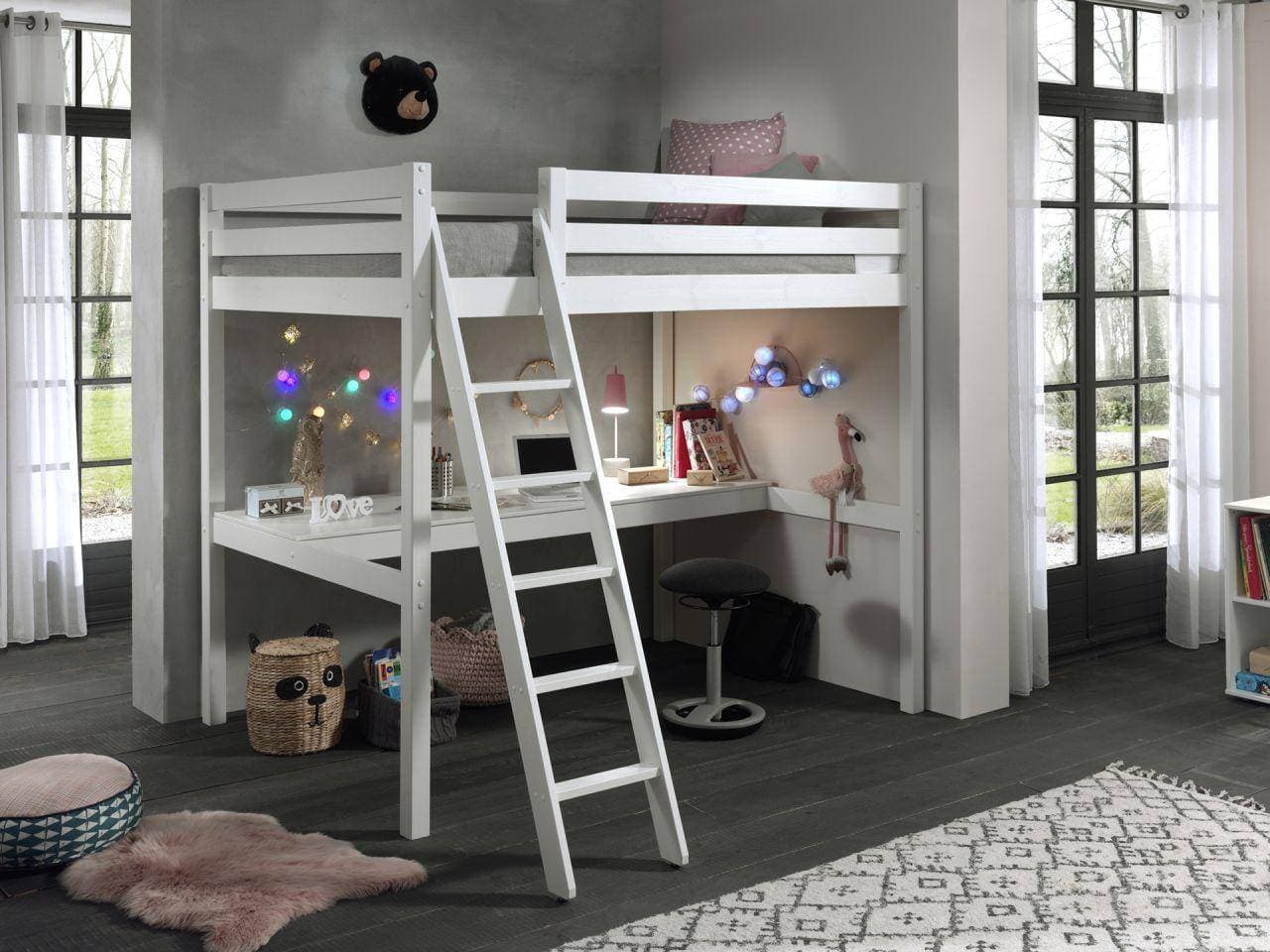Vipack Skrivbord Pino Mezzanine 140 x 200 cm