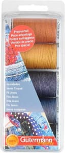 Gutermann Trådsæt Jeans 100-200m Ass Farver 5 stk