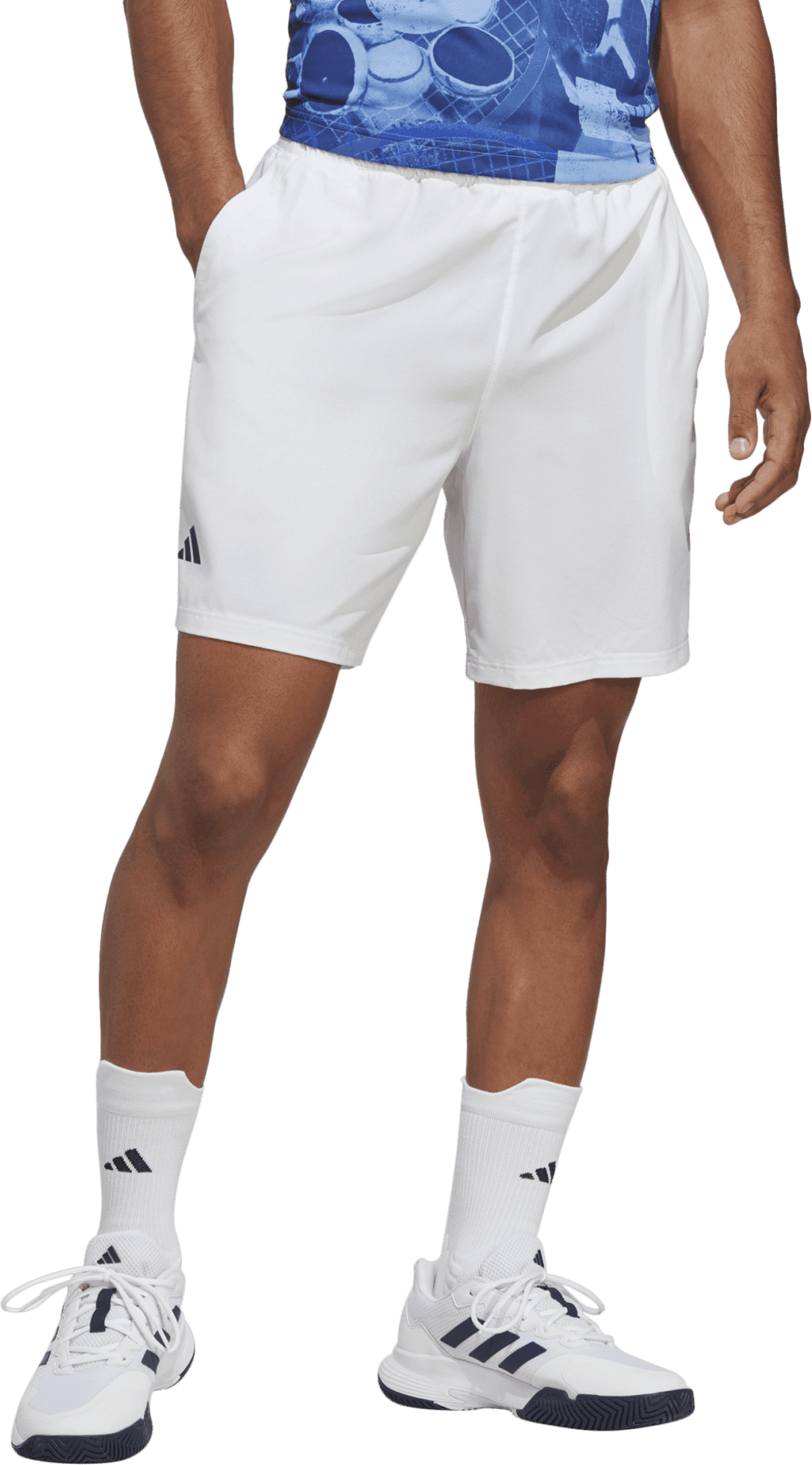 adidas Club Stretch Wowen 7" Shorts White