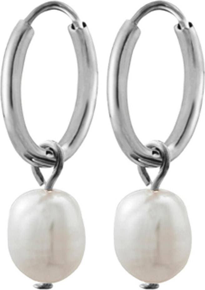 Edblad Perla Hoops - Silver/Pearls