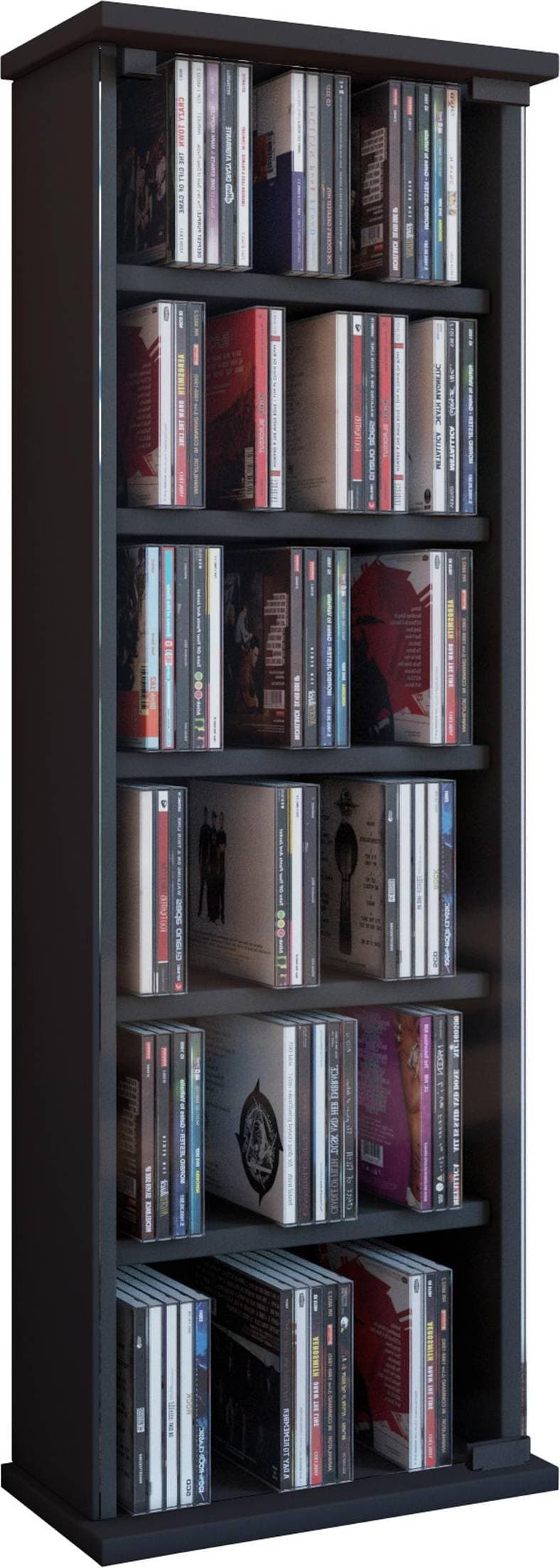 VCM CD DVD Stand Black Bokhylla 92cm