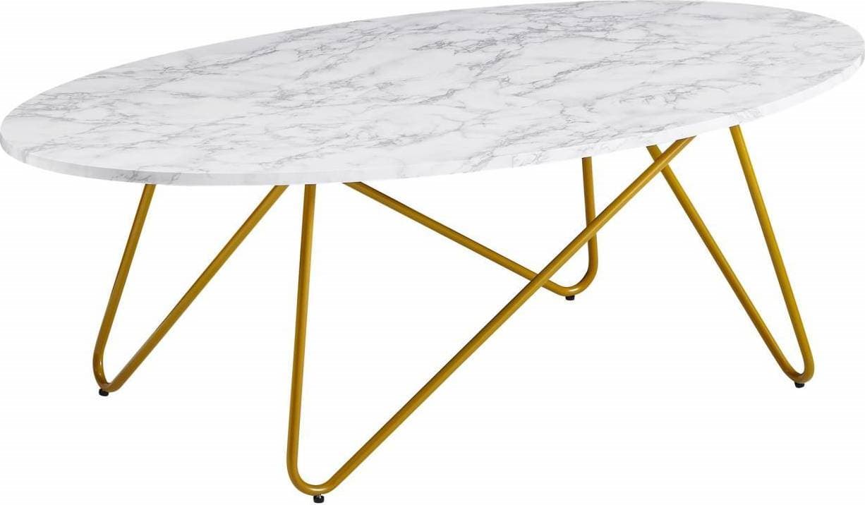 Wohnling Clanton Vit/Guld Soffbord 60x120cm