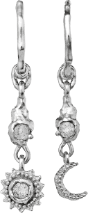 Maanesten Ember Earrings - Silver/Transparent
