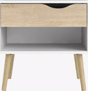 Tvilum Orino White/Oak Sängbord 40x51cm