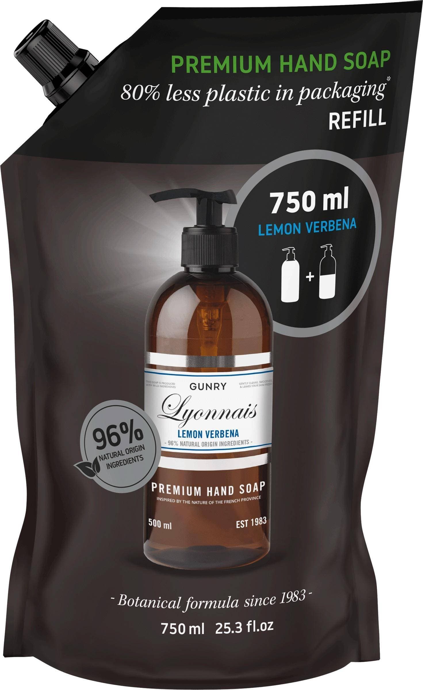 Gunry Premium Hand Soap Refill Lemon Verbena 750ml