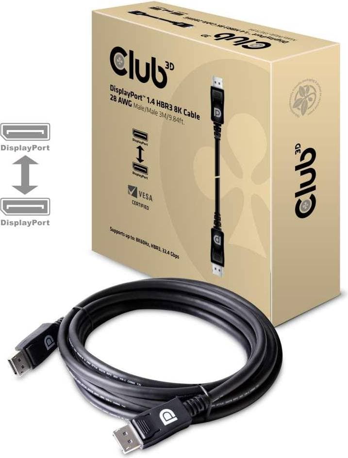 Club 3D HBR3 8K DisplayPort - DisplayPort 1.4 M-M 3m