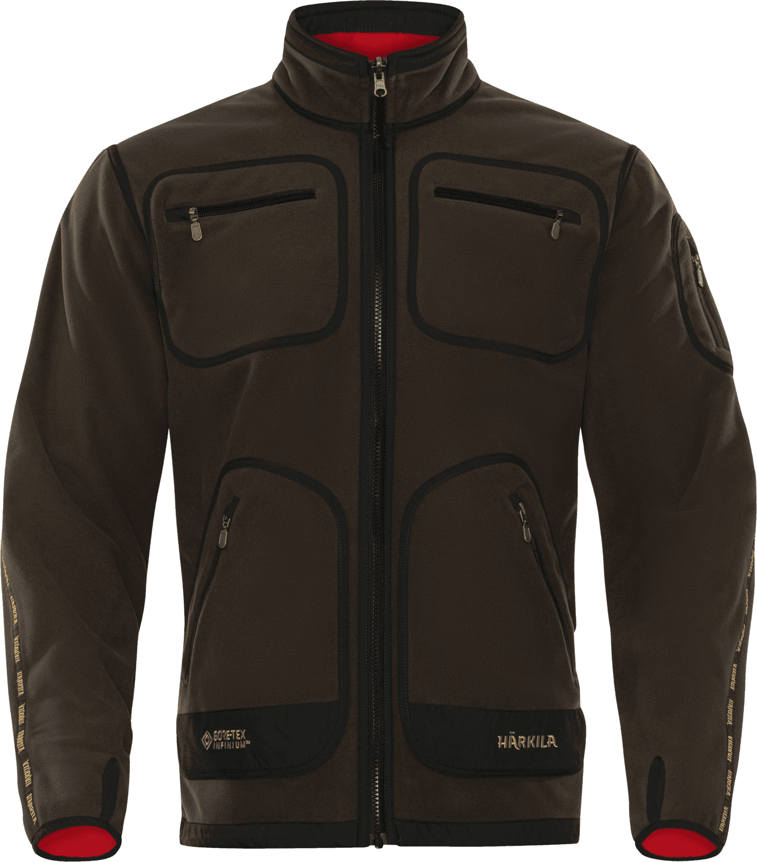 Härkila Kamko Fleece Hunting Jacket - Brown/Red