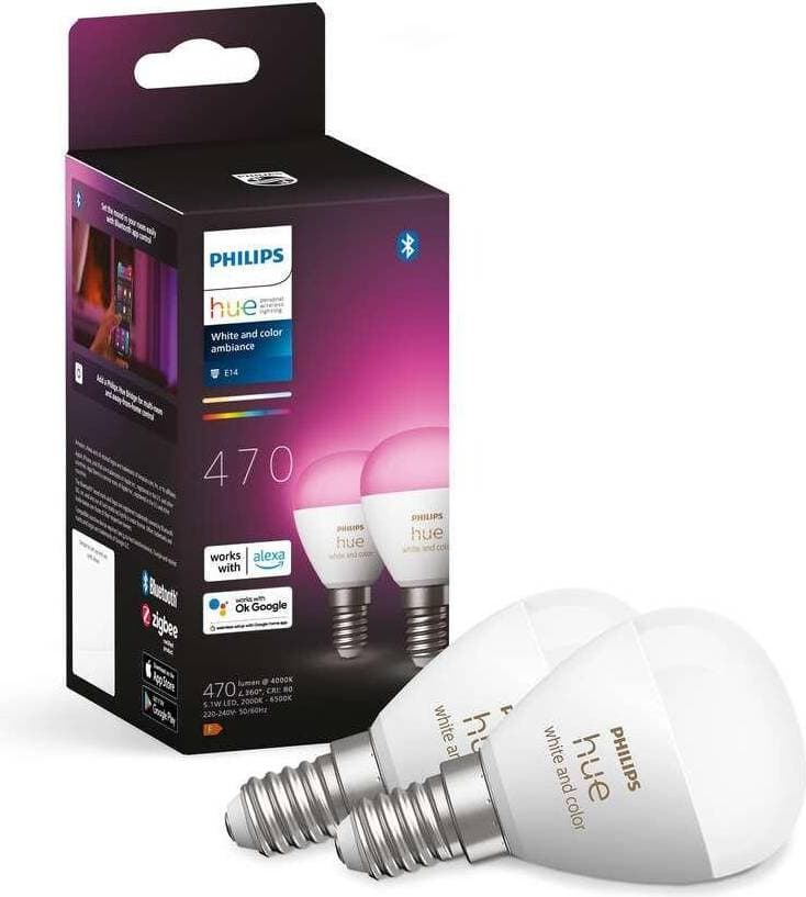 Philips Hue Wca Luster Smart LED Lamps 5.1W E14