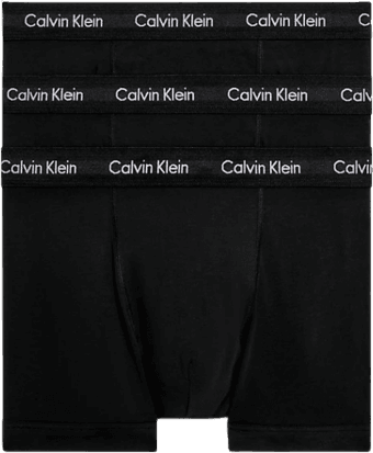 Calvin Klein Cotton Stretch Trunks 3-pack - Black Wb