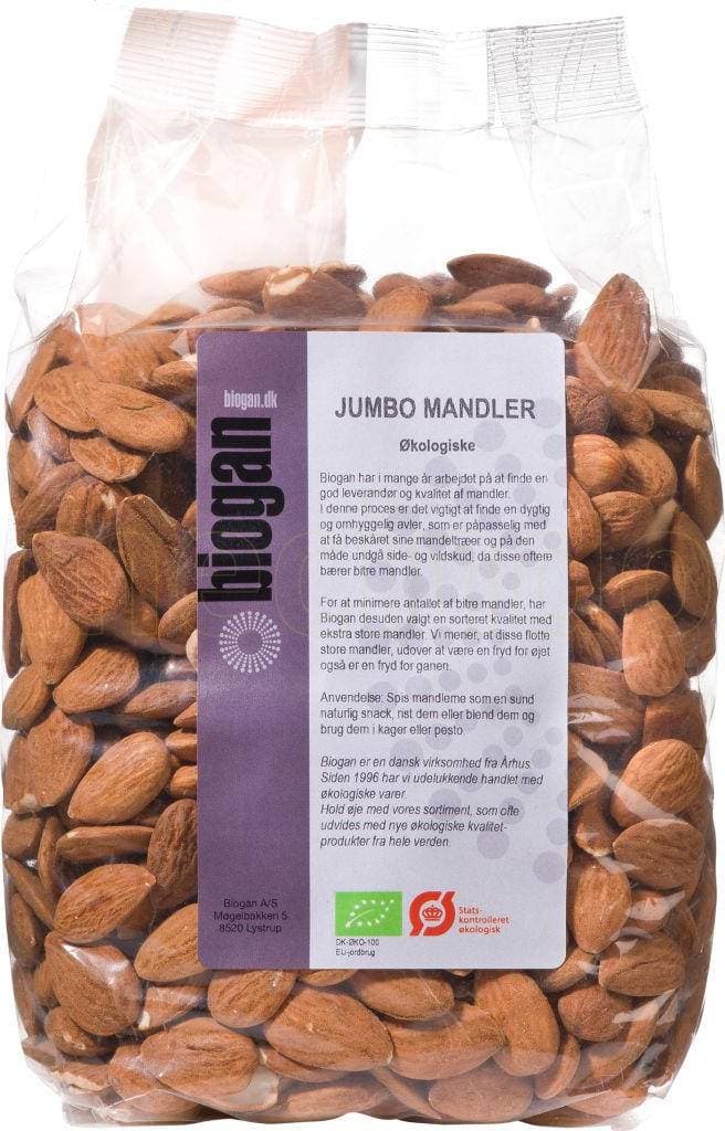 Biogan Mandler Jumbo Øko 1000g