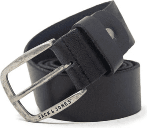 Jack & Jones Leather Belt - Black/Black