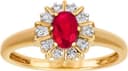 Guldfynd Ring - Gold/Diamonds/Ruby