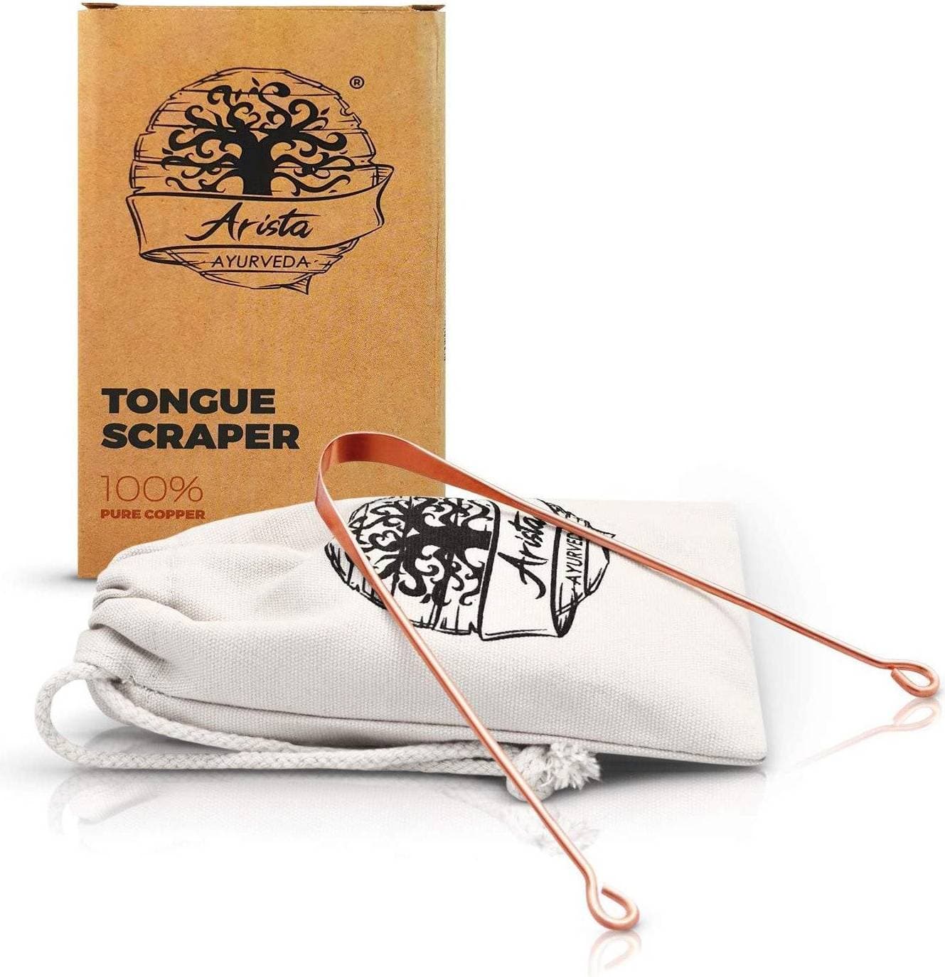 Arista Copper Tongue Scraper