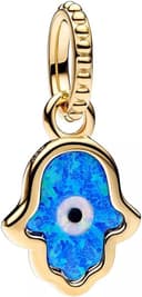 Pandora Hamsa Hand Dangle Charm - Gold/Blue