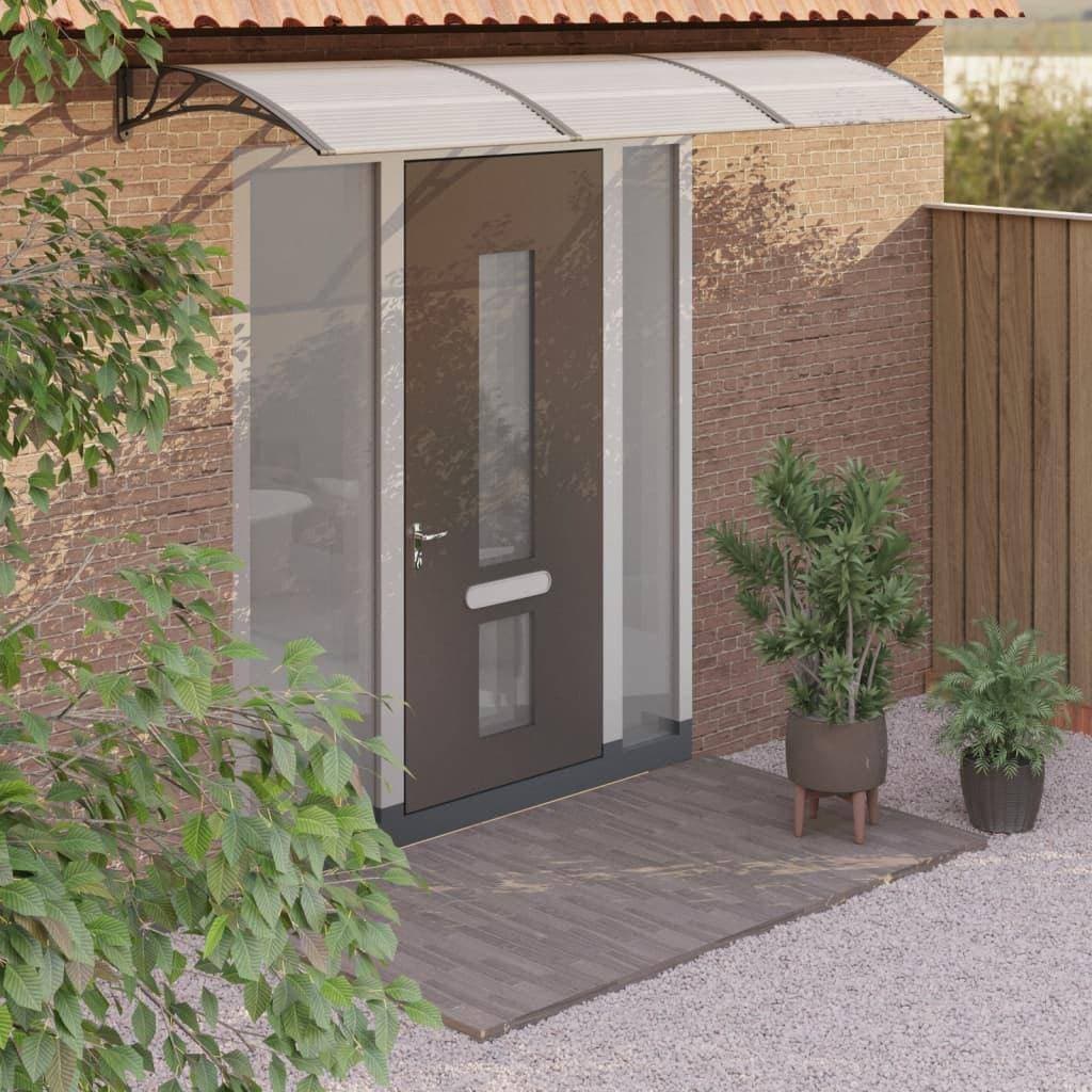 vidaXL Entrétak Svart 300 x 100 cm Polykarbonat