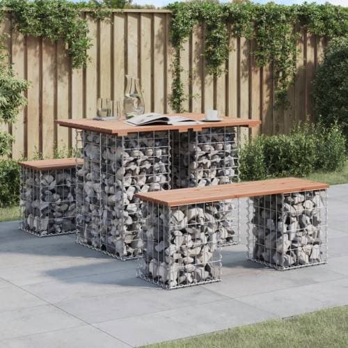 vidaXL gabion-design Trädgårdsbänk