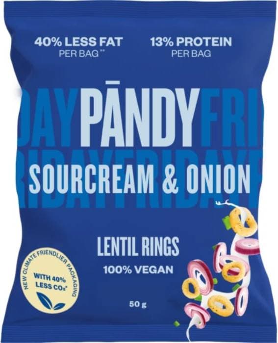 Pandy Lentil Rings Sourcream & Onion 50g