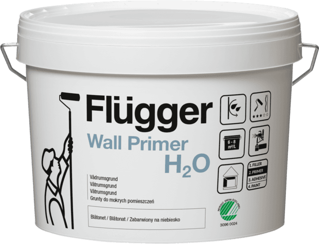 Flügger H2O Våtrumsfärg Blue Tinted 3L