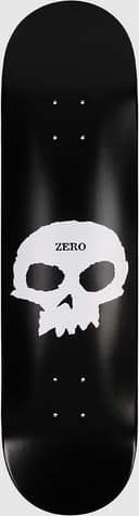 Zero Single Skull 8.0" Skateboard Deck black white Uni