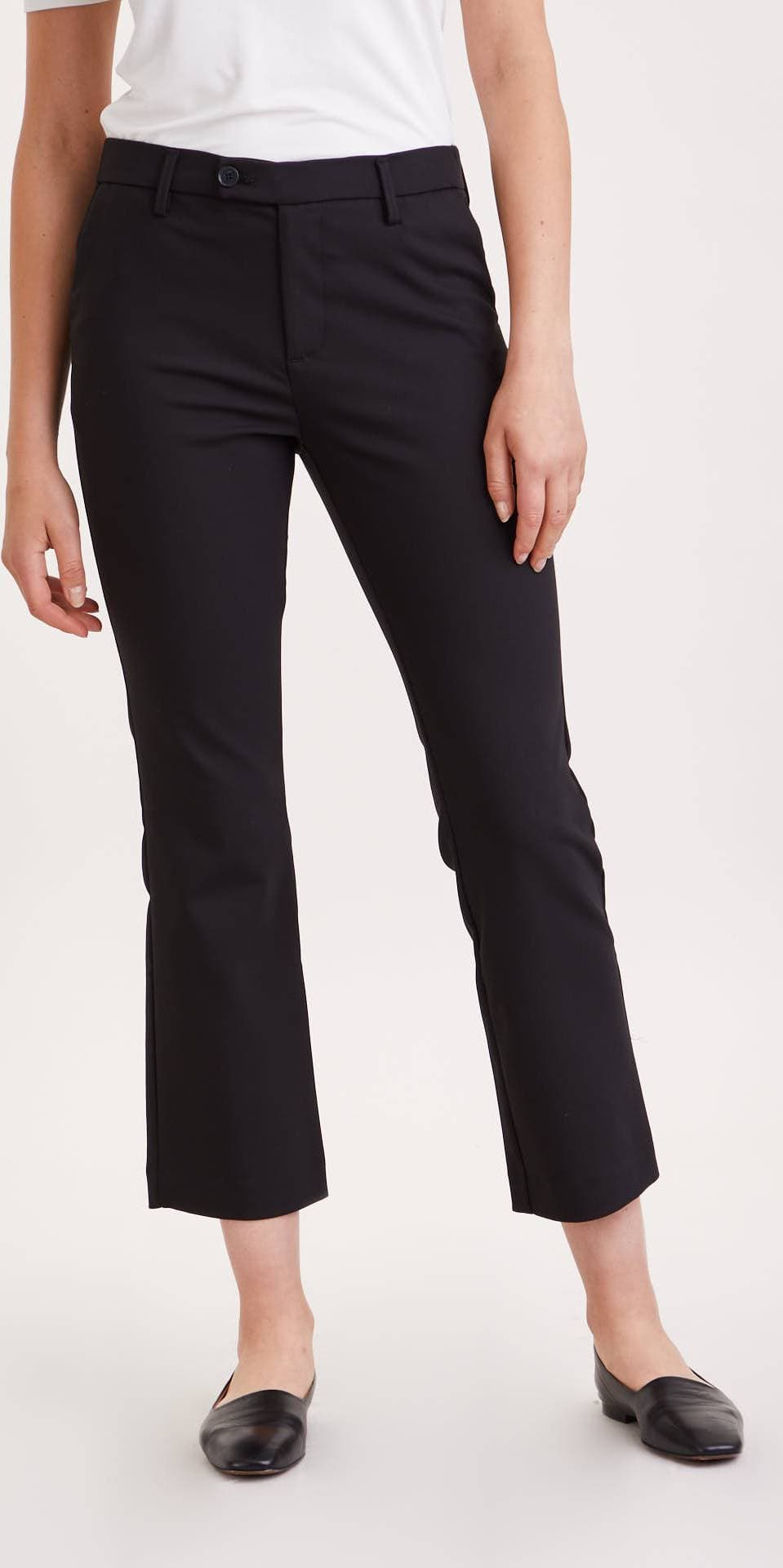 IVY Copenhagen Alice Cropped Flare Pant Black