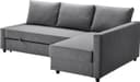 IKEA FRIHETEN Dark Grey Soffa 230cm 3-sits