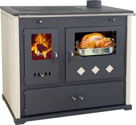 EEK A+ Vedspis Med Bakfack Och Spis Topp 9,5 kW