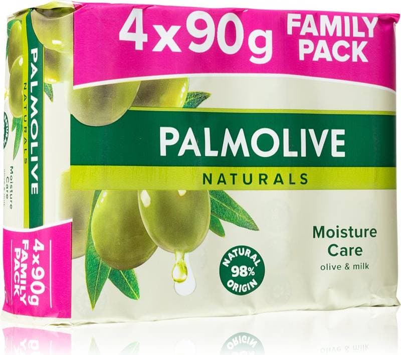 Palmolive Naturals Milk & Olive Tvålbit 4 x 90 g