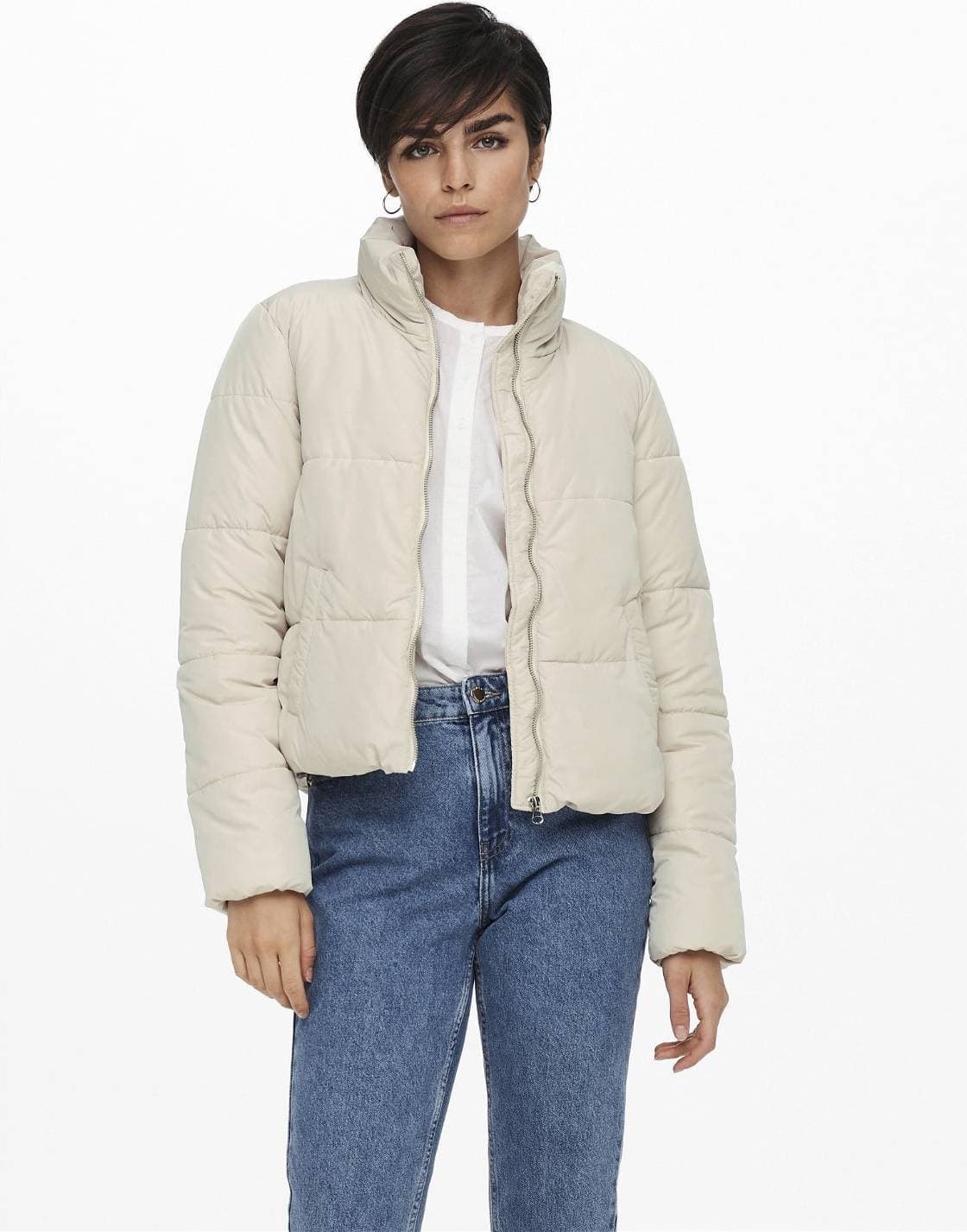 JDY Kort Dynejacka Grå