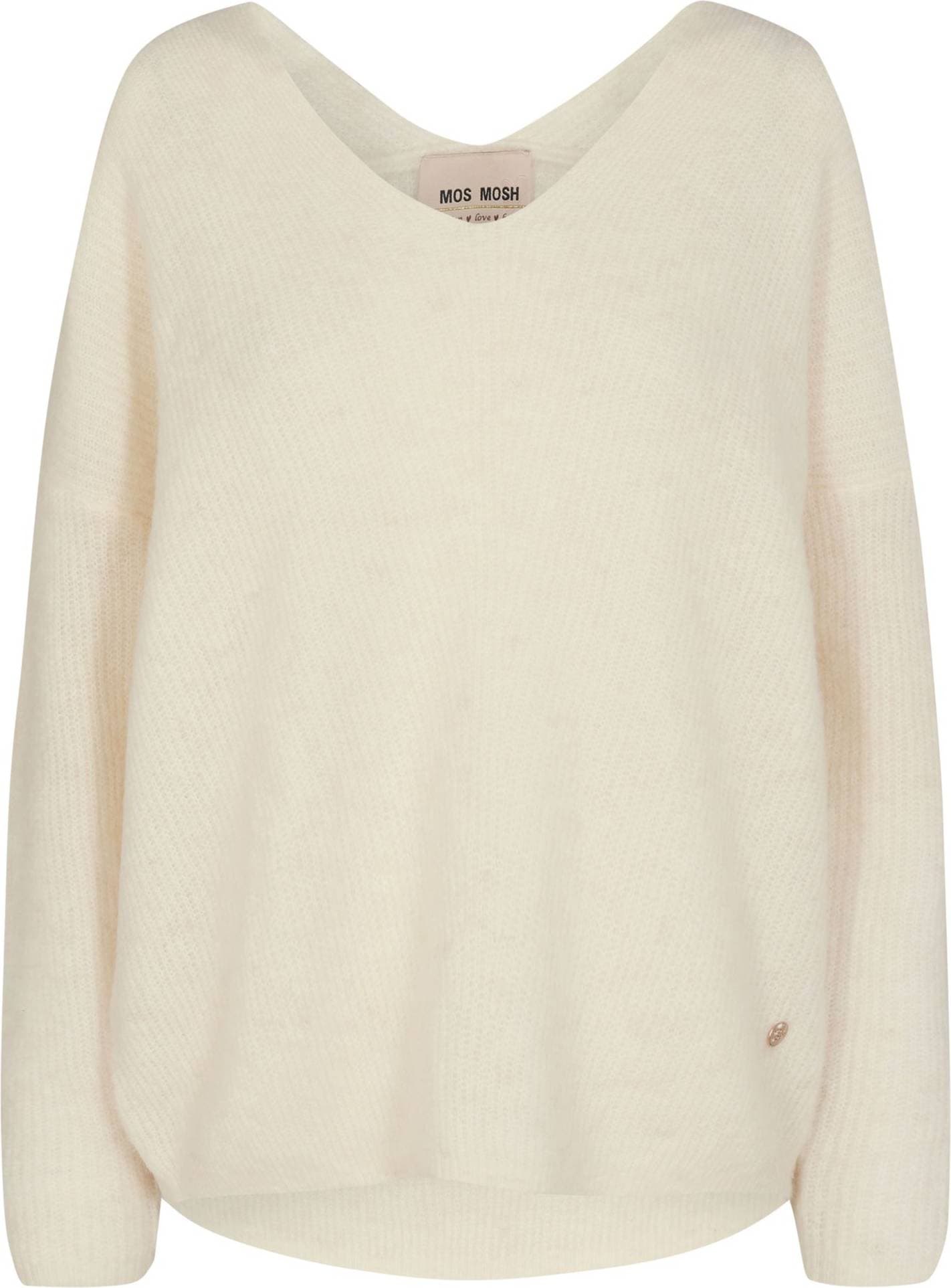 Mos Mosh MMThora V-Neck Knit Dam Stickade Tröja - Ecru