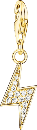 Thomas Sabo Flash Charm Pendant - Gold/Transparent