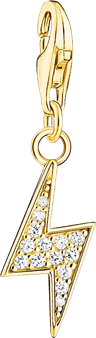 Thomas Sabo Flash Charm Pendant - Gold/Transparent