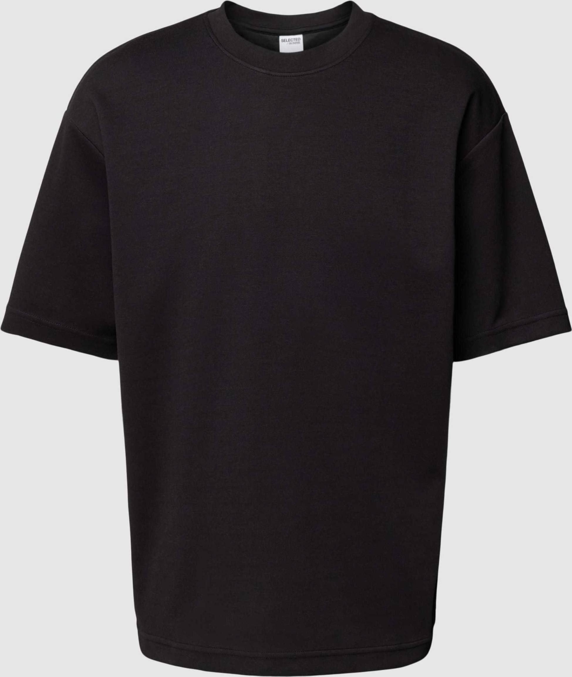 Selected Oversize Korta Ärmar T-shirt Svart