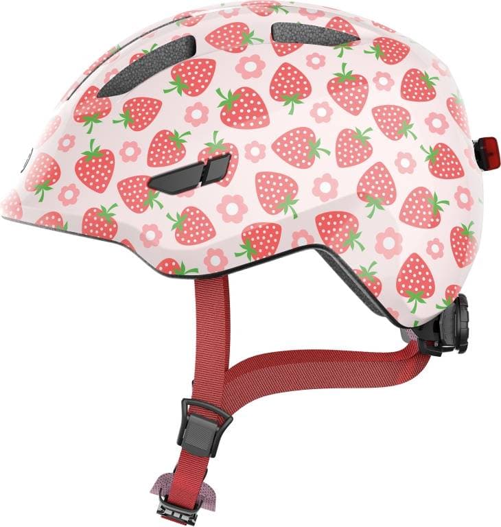 ABUS Smiley 3.0 LED Bicycle Helmet Rose Strawberry