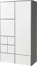 IKEA VIsthus Grey/White Garderob 122x216cm