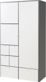 IKEA VIsthus Grey/White Garderob 122x216cm