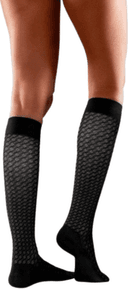 Mabs Cotton Knee Socks - Black/Grey