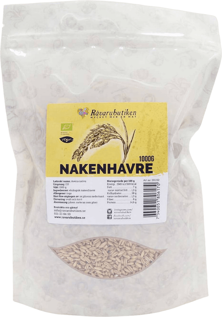 Råvarubutiken Nakenhavre EKO 1000g 1pack