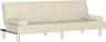vidaXL Cup Holders Cream Soffa 200cm 2-sits