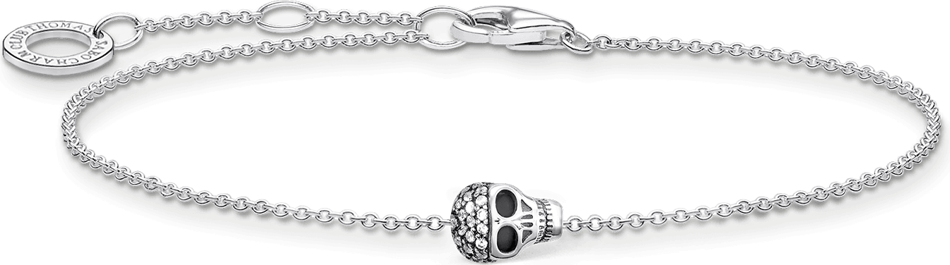 Thomas Sabo Skull Bracelet - Silver/Black/Transparent