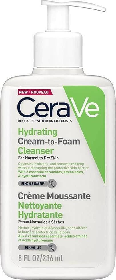 CeraVe Hydrating Cream-to-Foam Cleanser 236ml