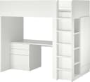 IKEA SMÅSTAD loftsäng, ram/med skrivbord med 4