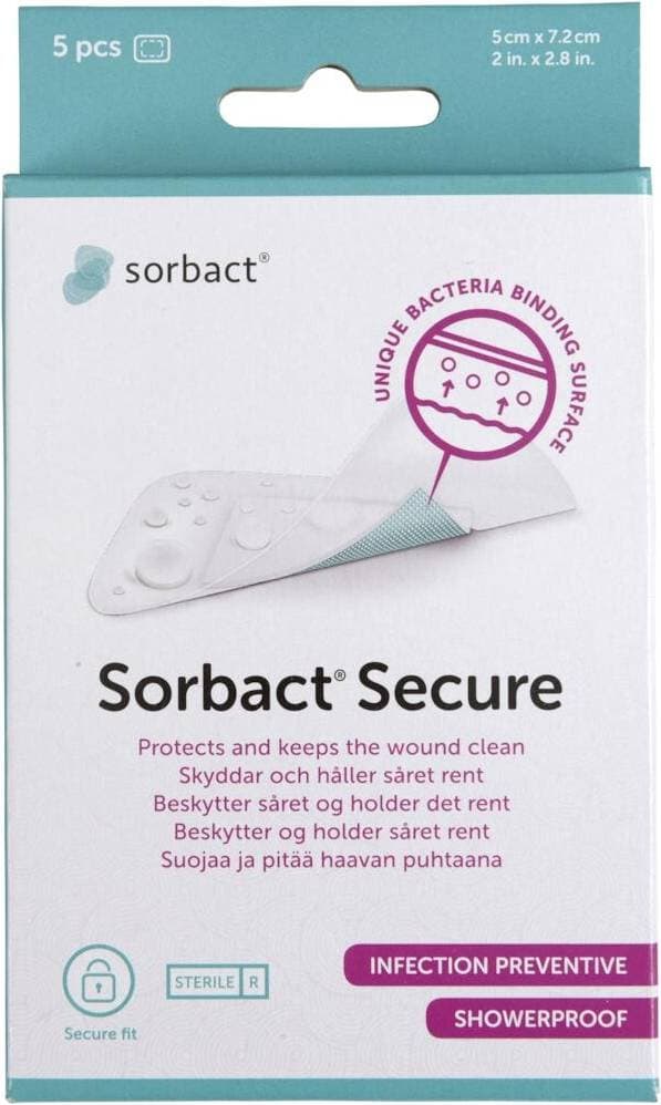 Sorbact Secure Plåster 5 x 7.2 cm