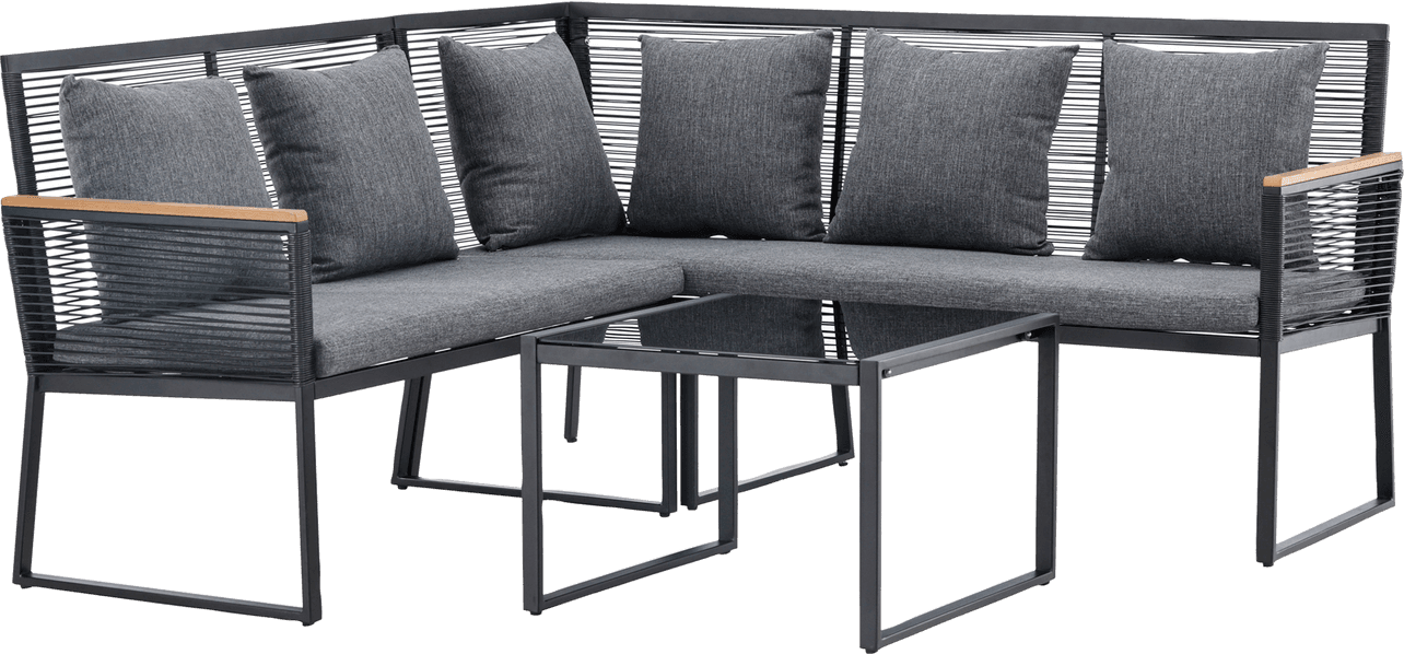 Venture Home Dallas Loungeset, 1 Bord inkl. 2 Stolar